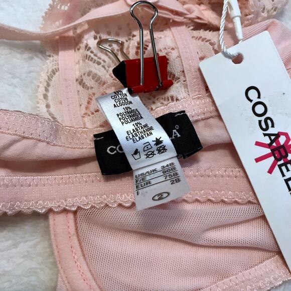 Cosabella NWT Front Close Baby Pink Bra Women 34B - Picture 10 of 10